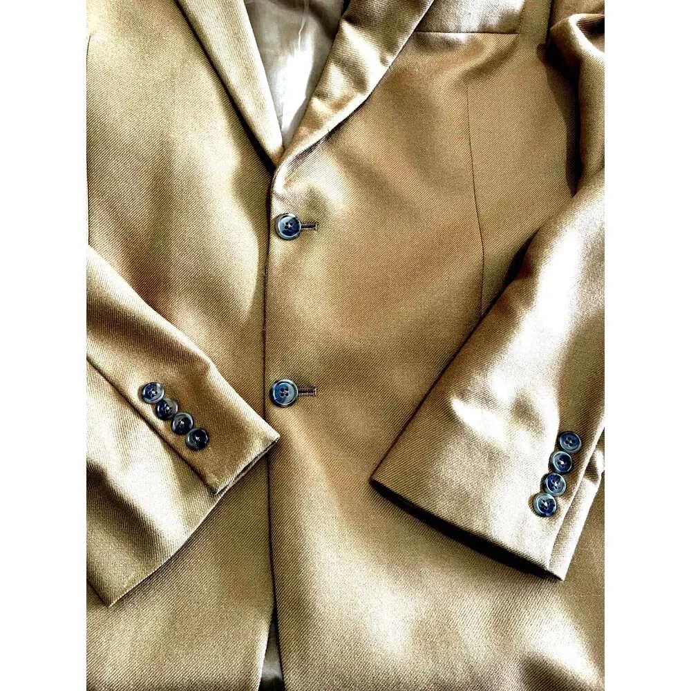 Hart Schaffner Marx Gold Trumpeter Loro Piana Sport Coat Blazer Cashmere 42L VTG